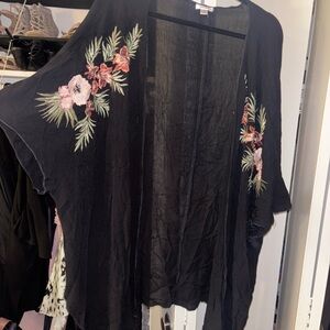 Xhilaration Sheer Black Kimono